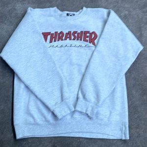 Thrasher outline grey Crew neck Sweat shirt